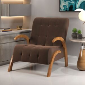 Poltrona Martha Imbuia Veludo