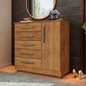 Cômoda Vitória Plus 5 Gav. - Com Chave