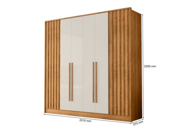 Guarda-Roupa Navegantes 6 portas Ripado E - Imagem 3