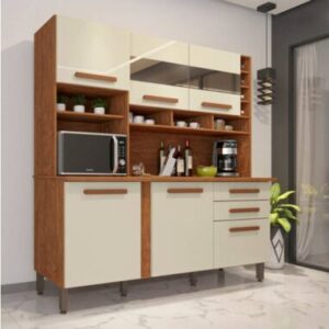 Armário Kit de Cozinha Alexia 6 Portas 2 Gaveta