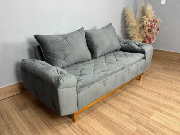 Sofá 3 lugares Berlim 2.00m – Veludo E - Imagem 2