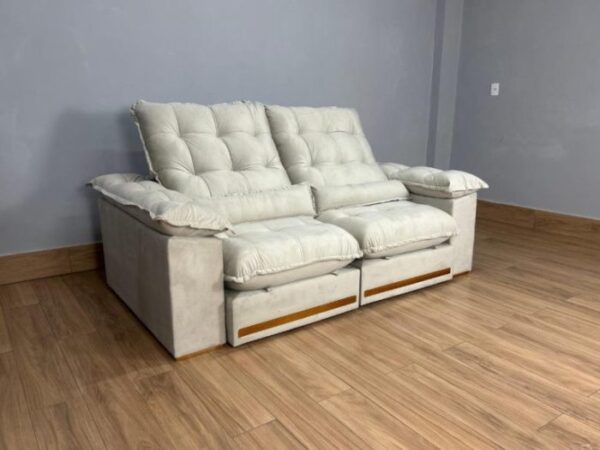 Sofá Retrátil e Reclinável Istambul 2.30m - Veludo E - Imagem 2
