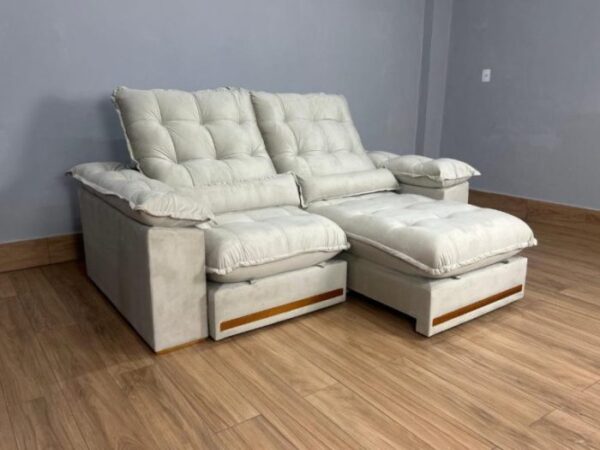 Sofá Retrátil e Reclinável Istambul 2.30m - Veludo E