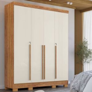Guarda-Roupa Domus 4 portas com pés e chave