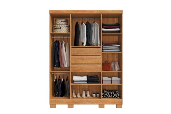 Guarda-Roupa Domus 4 portas com pés e chave - Imagem 2