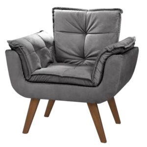 Poltrona Jamile Veludo Suede EN
