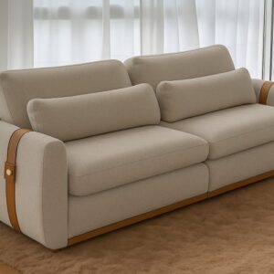 Sofá Cama Retrátil Reclinável Theo 2,30m Linho EN