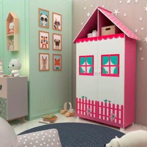 Guarda-roupa Infantil Casinha 2P2G EN