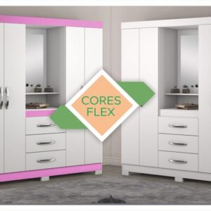 Guarda-roupa Capelinha NT 5015 4P3G c/ Espelho EN