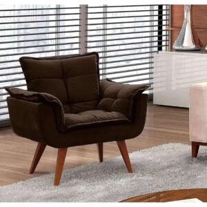 Poltrona Jamile Veludo Suede